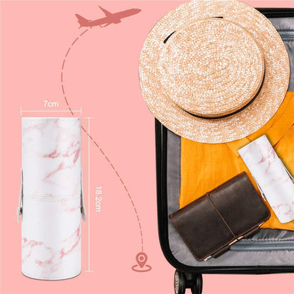 Makeup Brushes Set  16PCS Marble Make up Brushes Foundation Eyeshadow Concealer Eyebrow Blush Face Mask Brush Set with Gift Box Make up Tool（Pink)