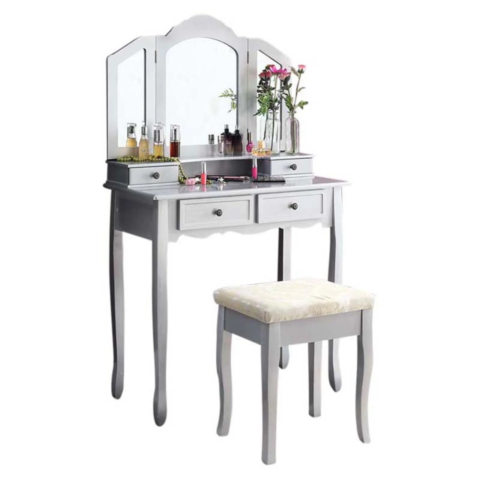 Sanlo Make up Vanity Table and Stool Set