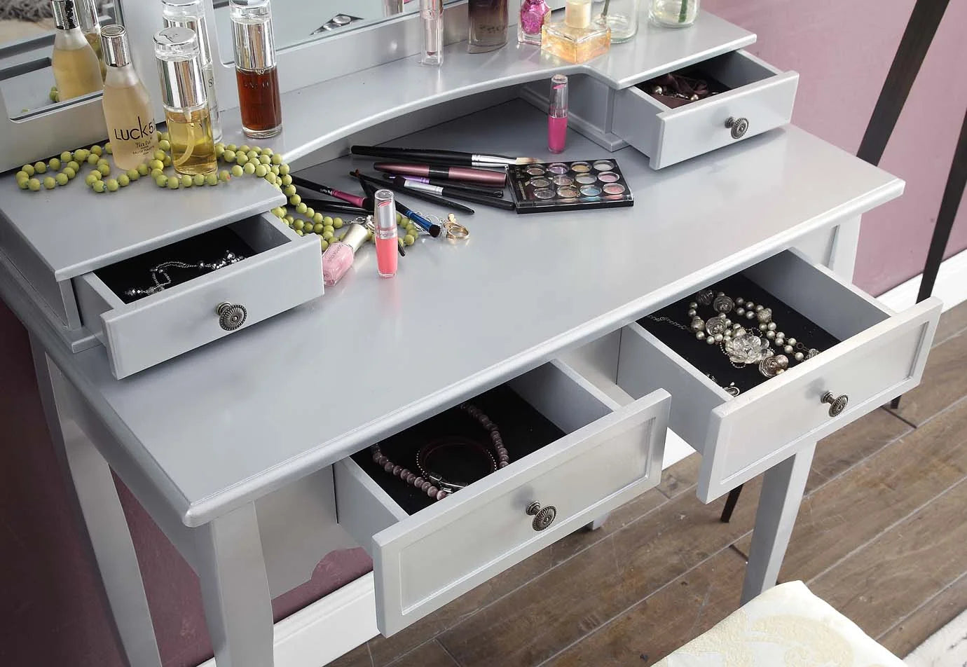 Sanlo Make up Vanity Table and Stool Set
